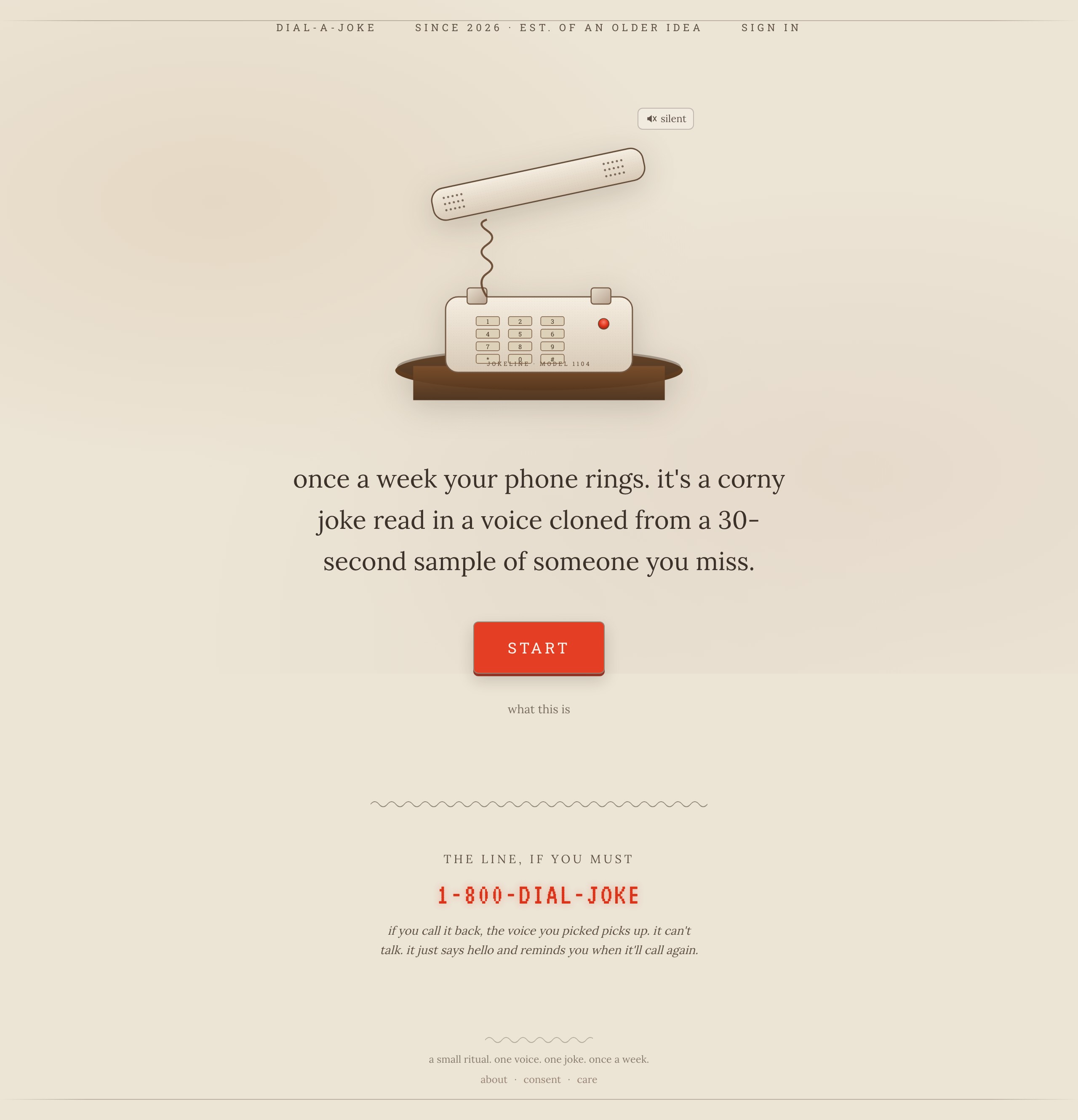 dial-a-joke (gramps) storefront, full page