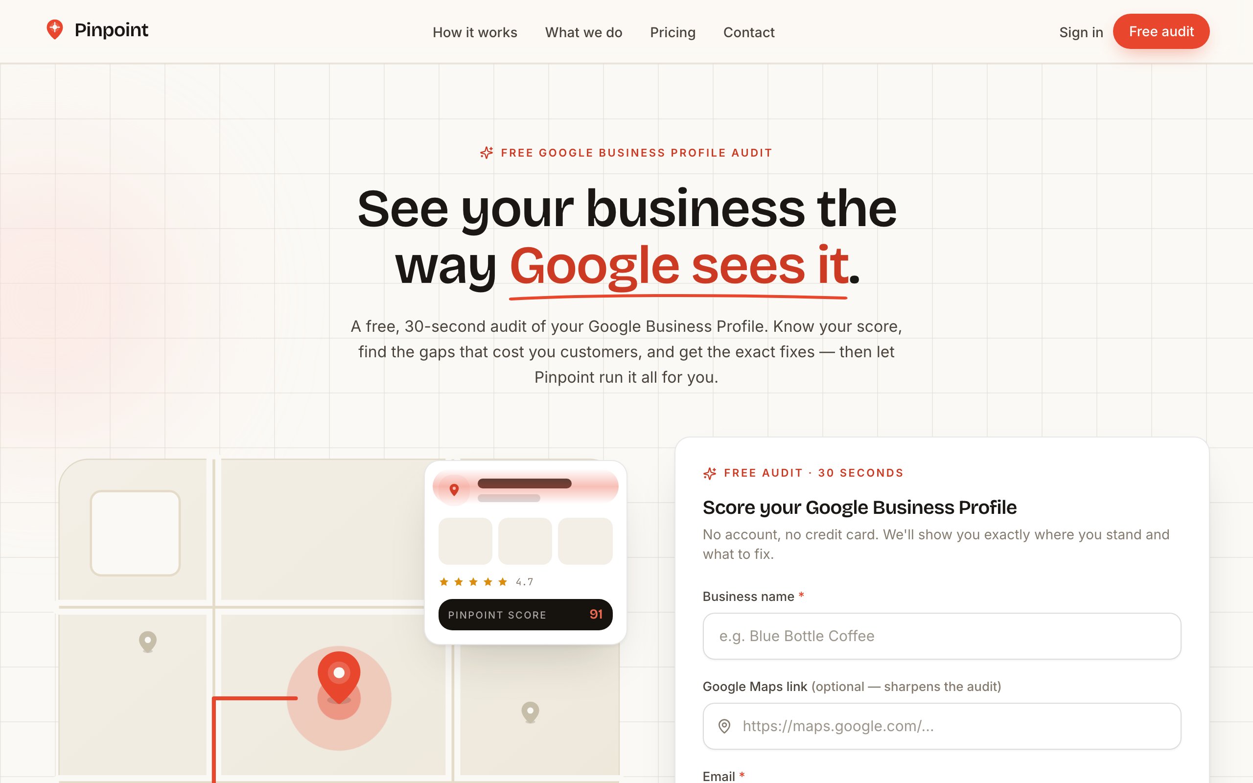 Pinpoint storefront