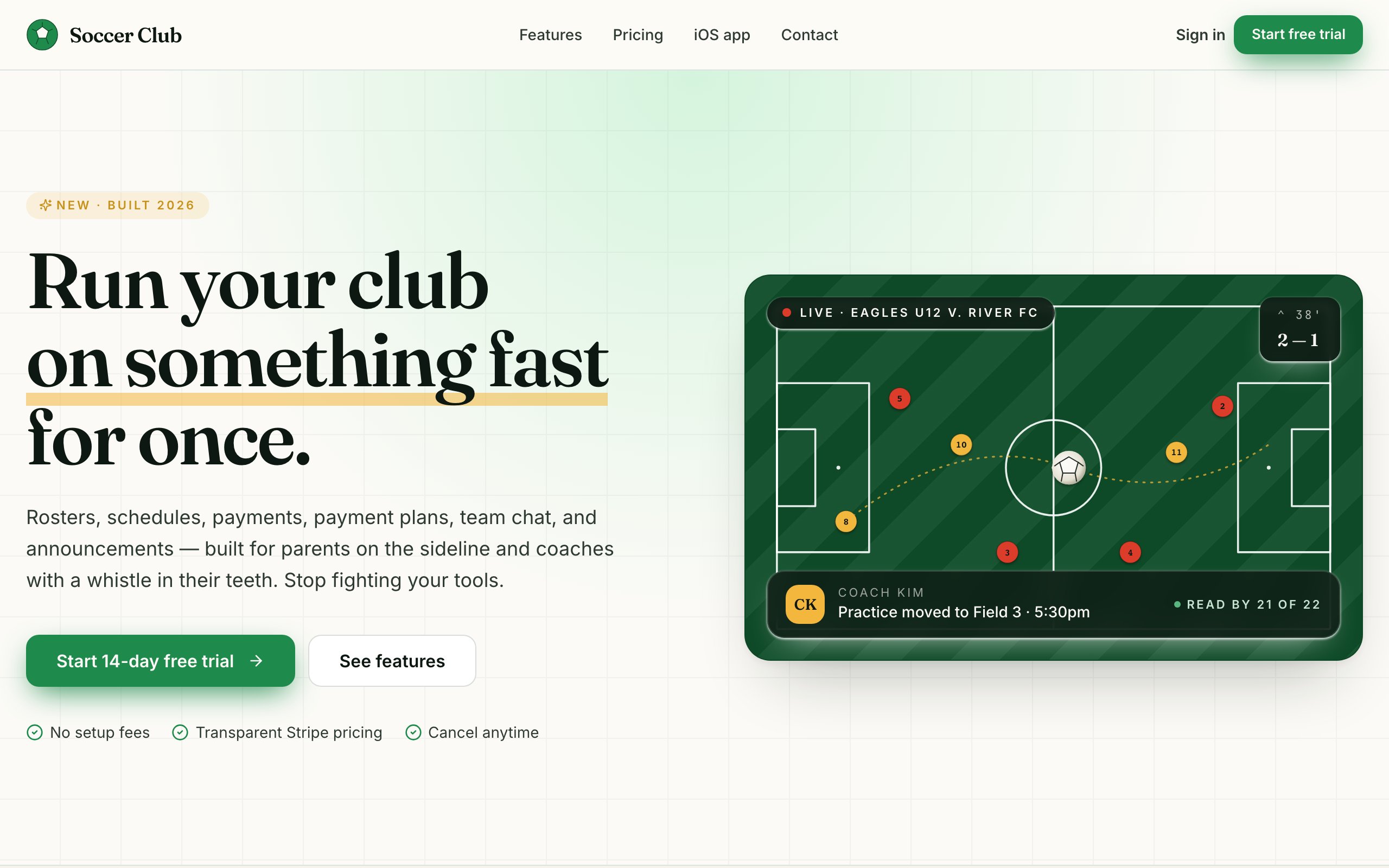 Soccer Club storefront