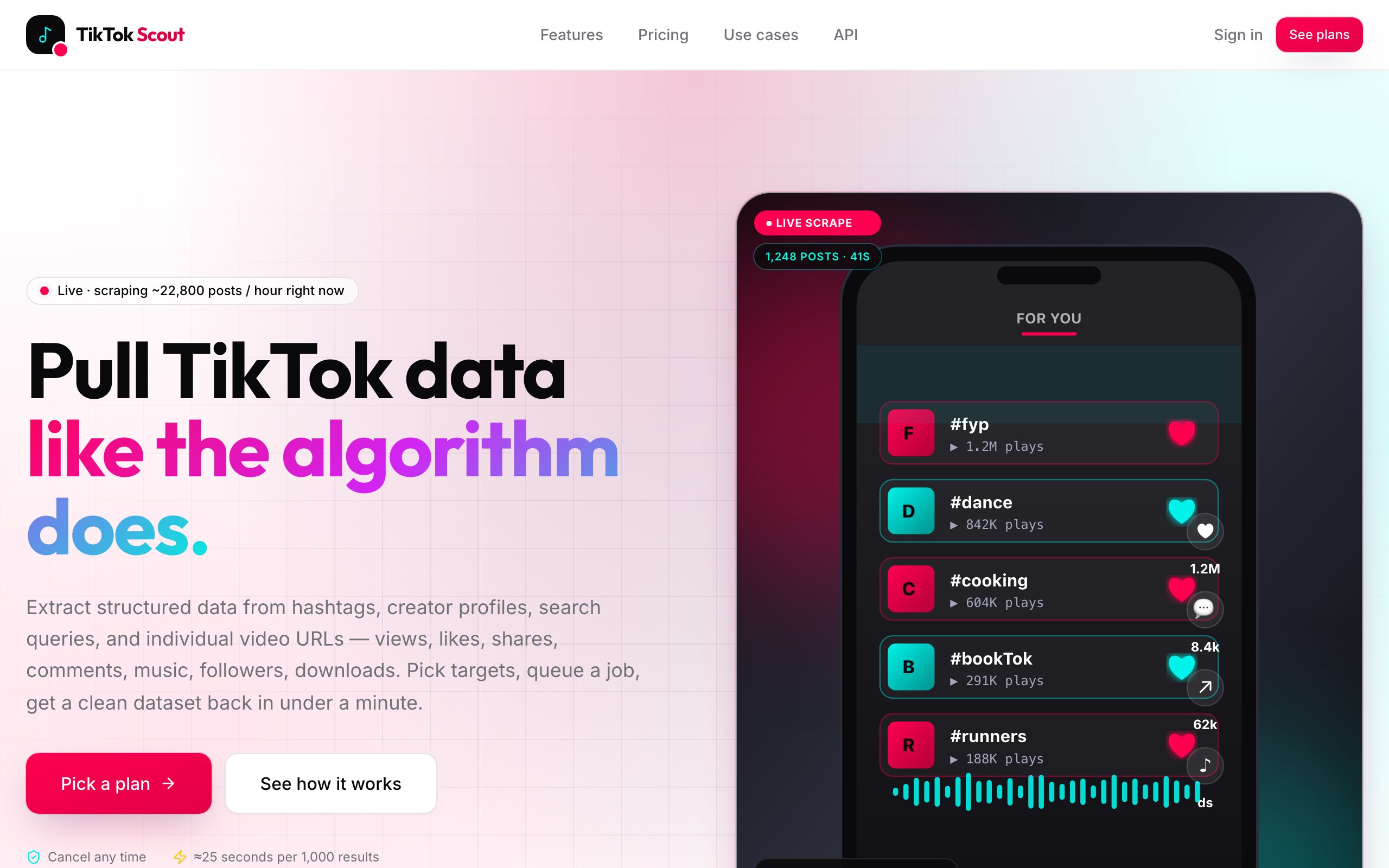 TikTok Scout storefront